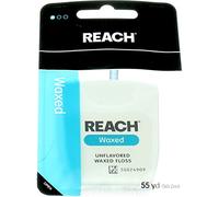 Reach Unflavored Waxed Dental Floss for Oral Care & Removal of Plaque & Food from Teeth & Gum Line, Accepted by The American Dental Association (ADA), Unflavored, 55 yds (Pack of 3)