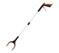Reacher for Seniors - Foldable Stick Lightweight Gripper | 84cm Arm Extension Heavy Duty Grab Aid for Rubbish Floor Shelf Garden Lawn 83x10cm Blue Orange