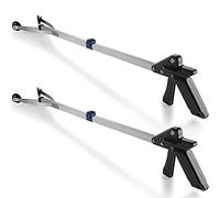 Reacher Grabber Tool - (2-Pack) - Gripping Device - Lightweight Durable Folding Claw Extends Arm Reach to 32 Inches Ideal Indoor and Outdoor Reaching Mobility Aid and Trash Grabber Picker Upper Tool