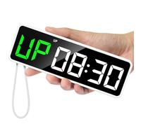 REACHER Gym Timer Clock, Mini Portable Digital Workout Interval Timer, Countdown/UP, Stopwatch, Built-in Battery, Strong Magnet, Adjustable Volume, Fitness Crossfit Boxing HIIT for Gym & Home Garage