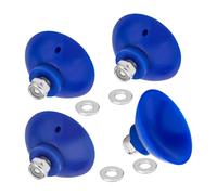 Reacher Replacement Gripper Cups Compatible with Arcmate EZ Grabber Reacher Tool, Food-Grade Indoor Telescopic Grabber Accessories Repair Parts, Heat-Resistant Silicone Cups with Locking Nuts, Blue
