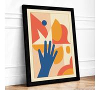 Reaching for Light Modern Framed Wall Art Print A4 (29.7×21cm) Black, Wall Decor for Living Room, Bedroom, Office & Home, Ready to Hang, Art Gift
