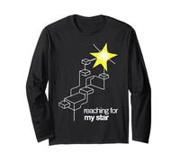 Reaching for My Star Geometric Inspirational Design Long Sleeve T-Shirt