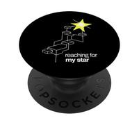 Reaching For My Star Geometric Inspirational Design PopSockets Adhesive PopGrip