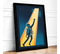 Reaching for the Stars Framed Wall Art Print A4 Black