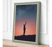 Reaching Toward Stars Vintage Canvas Wall Art Print 24x16 Inch