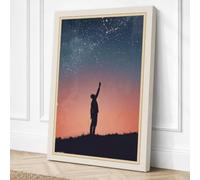 Reaching Toward Stars Vintage Canvas Wall Art Print 24x16 Inch