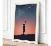 Reaching Toward Stars Vintage Canvas Wall Art Print 30x20 Inch