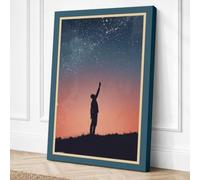 Reaching Toward Stars Vintage Canvas Wall Art Print 30x20 Inch