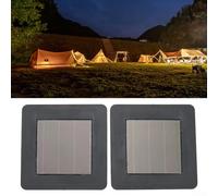 ReachMall 2/4pcs Solar Light Replacement Top, LED Square Solar Panel Top Replacement with Rechargeable Battery for Outdoor Hanging Lanterns LED Lamp Decor