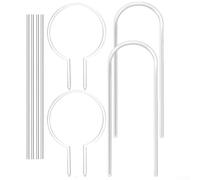 ReachMall Acrylic Plant Support Poles, U-Shaped Round Straight Pole Clear Acrylic Hoya Trellis, Small Climbing Houseplant Stakes Shed Support(A)