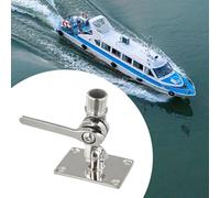 ReachMall Adjustable Marine VHF Antenna Base Mount, 316 Stainless Steel Dual Swivel Design, For Boat Radio Signal Reception Optimization