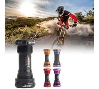 ReachMall Aluminium Alloy Mountain Bike Bottom Bracket, 68-73mm BB Thread Bearing Cup for 22-24mm Spindle, Red