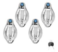 ReachMall Aluminum Door Handle Lock for Enclosed Tricycle and Quadricycle - Duty Lever Latch with Smooth Grip - Silver Finish(4PCS)