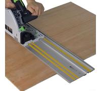 ReachMall Aluminum Guide Rail for Circular Saw, Straight Beveled Cutting Extruded Track, Woodworking T-Track Workbench