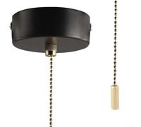 ReachMall Bathroom Ceiling Light Pull Cord Switch, Lighting Exhibition Hall Cable Switch, Bathroom Light Pull Cord And Fitting Kit(Black)