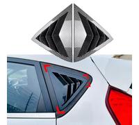 ReachMall Black Blinds Car Sticker, Rear Side Door Glass Louver Shutter Trim, Car Triangular Window Decoration For Ford Fiesta MK7 7.5 2008-2017(Glossy black)