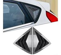 ReachMall Black Blinds Car Sticker, Rear Side Door Glass Louver Shutter Trim, Car Triangular Window Decoration For Ford Fiesta MK7 7.5 2008-2017(Carbon fiber)