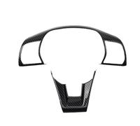 ReachMall Carbon Fiber Steering Wheel Button Cover Trim for Hyundai for SONATA 2015-2019, ABS Scratch-Proof Interior Sticker, 2pcs