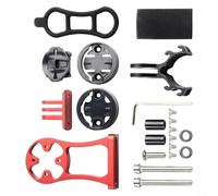 ReachMall Compact Bike Computer Mounting Bracket for Garmin, For Bryton, For Cateye Sturdy Design with Rubber Band Fastening (Red)