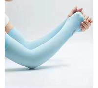 ReachMall Cool Anti Breathable Ice Silk Hand Sleeves for Sun for PROTECTION During Outdoor Activities (Blue)