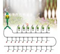 ReachMall Electronic Automatic Irrigation Timer, IPX4 Drip Irrigation Watering Timer Hose Controller Compatible with 34 Faucets for Garden/Lawn