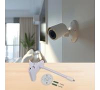 ReachMall Flexible Clamp Mount for TP-Link for TAPO C200/C210/C220/C201/C202/C211, Metal Camera Holder with Quick Release Plate, 18cm Adjustable Wall Stand, White