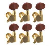ReachMall Guitar Tuners Set 6pcs Gold 10mm Post Hole(6L) | Three per side layout, 10x5x2cm size, 160g weight, precise fitting, includes mounting hardware