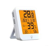 ReachMall Indoor Thermometer and Humidity Gauge with Smile Face Display - High Precision Digital Hygrometer for Bedroom Greenhouse Lab - Magnetic Back & Stand Temperature Monitor