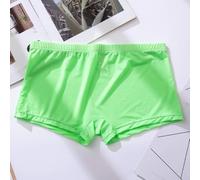 ReachMall Men's Breathable Ice Silk Boxer Briefs Underwear for Comfortable All Day Wear (L Green)