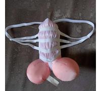 ReachMall Mens Modern C String Thong Lingerie Features a Comfortable Inner Frame and Stylish Buckle Design (White)