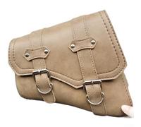ReachMall Motorcycle Side Bag Triangle Saddle Tool Pouch Storage for Travel - Antique Style PU Material 28x24x14cm(Left)