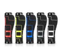 ReachMall Mountain Bike Handlebar Grips, Lock-On Silicone and Leather Grips for 22.2mm Bars, Breathable Shock Absorbing Anti-Slip Hand Grips