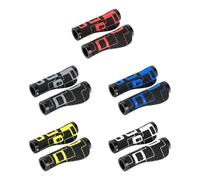 ReachMall Mountain Bike Handlebar Grips, Lock-On Silicone and Leather Grips for 22.2mm Bars, Breathable Shock Absorbing Anti-Slip Hand Grips