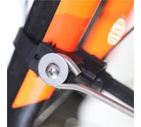ReachMall Mudguard Mount Bracket Set Reserved Hole Adapter For Front Fork Rear for fender Conversion Abs Metal Adjustable Clamp Black