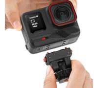 ReachMall Quick-Release Gimbal Mount for Insta360 Pro 2, X5, X4, X3, X2, 180° Tilt Cold Shoe Adapter with Anti-Slip Gasket for Dual-Screen Filming, Black