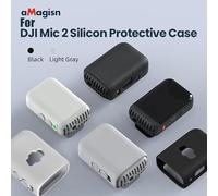 ReachMall Silicone Case For DJI Mic 2, Scratch-Proof Protective Cover for Wireless Microphone, Soft Shell for Vlog Sports Camera, Black