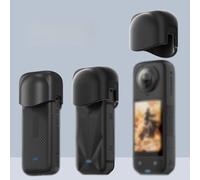 ReachMall Silicone Lens Cover for Insta360 X5 and X4, Shockproof Camera Protection Case with Enhanced Grip, Black