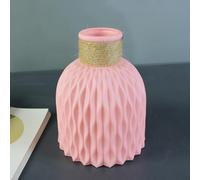 ReachMall Sleek and Simple Plastic Vase Design for Flower Arranging in Various Settings (for PINK)