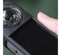 ReachMall Soft Silicone Case for Insta360 X5, Protective Grip Cover with Lens Cap and Lanyards, Shockproof Skin, Black