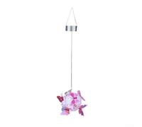 ReachMall Solar-Powered Butterfly Pendant Light, 55Cm Tall Courtyard Garden Decorative Ball Lights, for Walkways Gardens Yards Balcony