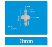 ReachMall Transparent Plastic Check Valve No Assembly Required 3mm to 12mm Non Return Valve (3mm)