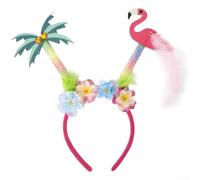 ReachMall Tropical Flamingo Headband Plastic Hawaiian Party Accessory(D)