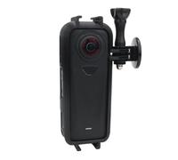 ReachMall Vertical Cold Shoe Frame For Insta360 X4 Air, Silicone Extended Mount with Adapter for Mic Light, Horizontal Vertical, Black
