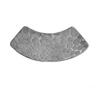 ReachMall Washable Anti Slide Polyester Bathmat Featuring a Contemporary Curve Design Suitable for Various Settings (Light gray)