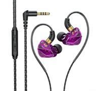 ReachMall Wired Headphones, Wired In-Ear Earbuds HIFI Deep Bass Sound Headphones, Corded Over Ear Hook Workout Gym In Ear Jogging Earbuds(purple)