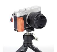 ReachMall Wooden Camera Grip for Fuji X-E5, Aluminum Alloy L-Bracket with Arca-Swiss Compatible Base, Rosewood Hand Strap