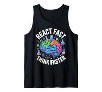 React Fast Think Faster Science Brain Design Tank Top