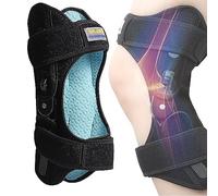 React Knee Braces 2.0, React Knee Braces Spring Loaded, Protective Gear Booster, Adjustable Compression Knee Support Brace, Knee Pain for Men and Women (Color : Right, Size : L)