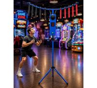 Reaction Game Adjustable-Height Reflex Training Machine | Portable for Indoor and Outdoor Use | Powered by 110-240V AC or 12V Battery Supply